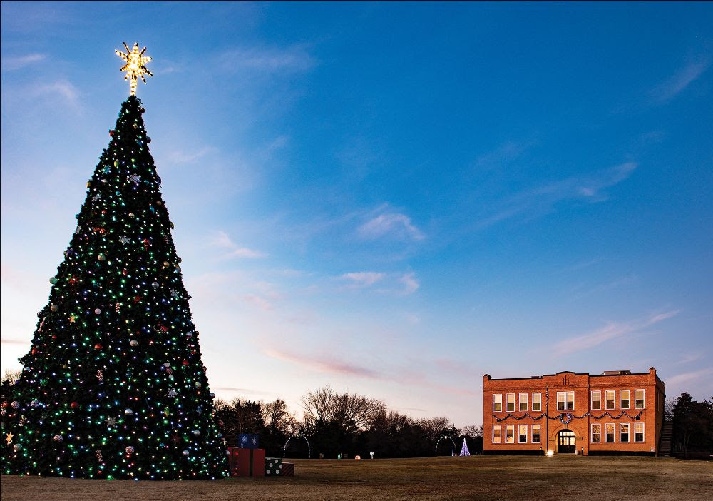 Official City of Bedford, Texas' Christmas Tree at the Old Bedford School. Photo by KC Hulsman.