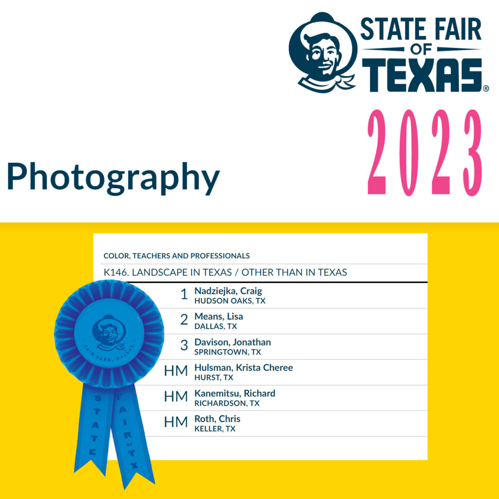 KC Hulsman is a 2023 State Fair of Texas Honorable Mention Ribbon Winner in Photography for her shot "Gone Fishing"
